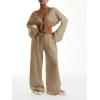 imageWomens Linen Pants Wide Leg Loose Cotton Swimsuit Coverups Summer Pants Beach Vacation OutfitsBeige