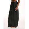 imageWomens Linen Pants Wide Leg Loose Cotton Swimsuit Coverups Summer Pants Beach Vacation OutfitsBlack