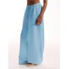 imageWomens Linen Pants Wide Leg Loose Cotton Swimsuit Coverups Summer Pants Beach Vacation OutfitsLight Blue