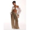 imageWomens Linen Pants Wide Leg Loose Cotton Swimsuit Coverups Summer Pants Beach Vacation OutfitsLight Khaki