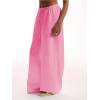 imageWomens Linen Pants Wide Leg Loose Cotton Swimsuit Coverups Summer Pants Beach Vacation OutfitsPink