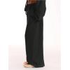 imageWomens Linen Pants Wide Leg Loose Cotton Swimsuit Coverups Summer Pants Beach Vacation OutfitsPure Black
