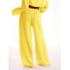 imageWomens Linen Pants Wide Leg Loose Cotton Swimsuit Coverups Summer Pants Beach Vacation OutfitsPure Yellow
