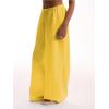 imageWomens Linen Pants Wide Leg Loose Cotton Swimsuit Coverups Summer Pants Beach Vacation OutfitsSolid Yellow