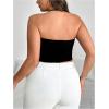imageWomens Plus Size Halter Tops for Women Draped Cowl Neck Sleeveless Asymmetrical Crop Low Cut Cami TopsBlack