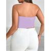 imageWomens Plus Size Halter Tops for Women Draped Cowl Neck Sleeveless Asymmetrical Crop Low Cut Cami TopsMauve Purple