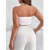 imageWomens Plus Size Halter Tops for Women Draped Cowl Neck Sleeveless Asymmetrical Crop Low Cut Cami TopsPink