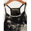imageWomens Ribbed Knit Tie Dye Camisole Top Sleeveless Slim Fit Crop Tops Y2K Cami Streetwear Women ShirtsBlack