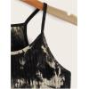 imageWomens Ribbed Knit Tie Dye Camisole Top Sleeveless Slim Fit Crop Tops Y2K Cami Streetwear Women ShirtsBlack