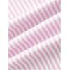 imageWomens Striped Print Drawstring Elastic Waist Shorts Casual Wide Leg Low Rise Summer Boxer ShortsLight Pink
