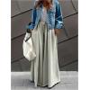 imageWomens Wide Leg Sweatpants High Elastic Waist Flowy Palazzo Pants Loose Baggy Pants BottomsLight Grey