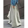 imageWomens Wide Leg Sweatpants High Elastic Waist Flowy Palazzo Pants Loose Baggy Pants BottomsLight Grey