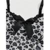 imageWomens Y2K Leopard Print Camisole Mesh Tops Streetwear Women Lace Trim Sleeveless Cami Shirts Clubwear Crop TopsBlack and White