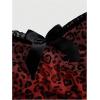 imageWomens Y2K Leopard Print Camisole Mesh Tops Streetwear Women Lace Trim Sleeveless Cami Shirts Clubwear Crop TopsRed