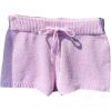 imageWomens Drawstring Drop Waisted Knit Mini Shorts Y2K Skinny Lounge Shorts Micro BottomsViolet Purple