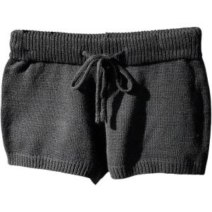imageWomens Drawstring Drop Waisted Knit Mini Shorts Y2K Skinny Lounge Shorts Micro BottomsBlack
