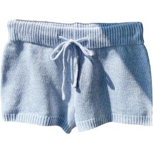 imageWomens Drawstring Drop Waisted Knit Mini Shorts Y2K Skinny Lounge Shorts Micro BottomsBlue