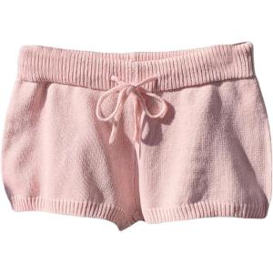 imageWomens Drawstring Drop Waisted Knit Mini Shorts Y2K Skinny Lounge Shorts Micro BottomsPink