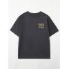 imageBoys Letter Print Graphic Tees Short Sleeve Vintage T Shirt Round Neck Summer Tops StreetwearDark Grey