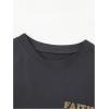 imageBoys Letter Print Graphic Tees Short Sleeve Vintage T Shirt Round Neck Summer Tops StreetwearDark Grey