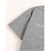 imageBoys Letter Print Graphic Tees Short Sleeve Vintage T Shirt Round Neck Summer Tops StreetwearLight Grey