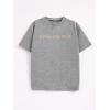 imageBoys Letter Print Graphic Tees Short Sleeve Vintage T Shirt Round Neck Summer Tops StreetwearLight Grey