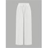 imageGirls 2 Pack Sweatpants Elastic Waist Wide Straight Leg Pants High Waisted Casual Baggy Jogger PantsBlack and White