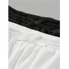 imageGirls 2 Pack Sweatpants Elastic Waist Wide Straight Leg Pants High Waisted Casual Baggy Jogger PantsBlack and White