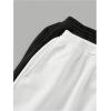 imageGirls 2 Pack Sweatpants Elastic Waist Wide Straight Leg Pants High Waisted Casual Baggy Jogger PantsBlack and White