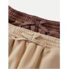 imageGirls 2 Pack Sweatpants Elastic Waist Wide Straight Leg Pants High Waisted Casual Baggy Jogger PantsKhaki Brown