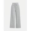 imageGirls 2 Pack Sweatpants Elastic Waist Wide Straight Leg Pants High Waisted Casual Baggy Jogger PantsMulticolor
