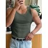 imageMens Summer Tank Top Scoop Neck Knit Gym Workout Muscle Tank Undershirt Sleeveless ShirtsDeep Green