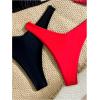 imageWomens 2 Pack High Cut Bikini Sets Halter Triangle String Thong Swimsuit Bathing SuitMulticolor