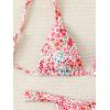 imageWomens 2 Piece Bathing Suit Graphic Boho Triangle Swimsuits Thong Cheeky Floral Bikini SetRed