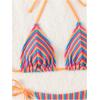 imageWomens 2 Piece Bikini Sets Halter Tie Side Triangle Swimsuit Striped Bathing SuitMulticolor