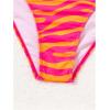 imageWomens 2 Piece Bikini Sets Striped Halter Tie Swimsuit Bathing Suit BeachwearOrange
