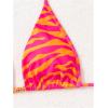 imageWomens 2 Piece Bikini Sets Striped Halter Tie Swimsuit Bathing Suit BeachwearOrange