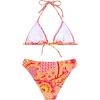imageWomens 2 Piece Boho Bikini Sets Halter Tie Back Triangle Swimsuit Bathing SuitOrange