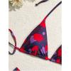 imageWomens 2 Piece Floral Bathing Suit Set Summer Tie Backless Halter Swimsuit Sexy High Cut Bikini SetsMulticolor