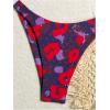imageWomens 2 Piece Floral Bathing Suit Set Summer Tie Backless Halter Swimsuit Sexy High Cut Bikini SetsMulticolor