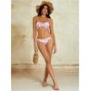 imageWomens 2 Piece Floral Bikini Sets Drawstring Ruched Wireless Bathing Suit Boho SwimsuitPink
