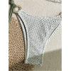 imageWomens 2 Piece Hollow String Bikini Sets Ring Pendant Halter Triangle Swimsuit Padded Bathing SuitMulticolor