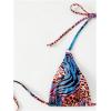 imageWomens 2 Piece Leopard Animal Print Bikini Sets Halter Tie String Swimsuits High Cut Sexy Bathing SuitsBlue and Brown