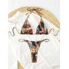 imageWomens 2 Piece Leopard Animal Print Bikini Sets Halter Tie String Swimsuits High Cut Sexy Bathing SuitsLeopard Multicolor