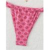 imageWomens 2 Piece Leopard Floral Bathing Suit Wireless Triangle Swimsuit High Waisted Bikini SetsBright Pink