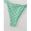 imageWomens 2 Piece Leopard Floral Bathing Suit Wireless Triangle Swimsuit High Waisted Bikini SetsLight Green