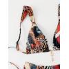 imageWomens 2 Piece Leopard Floral Bathing Suit Wireless Triangle Swimsuit High Waisted Bikini SetsMulticolor