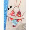imageWomens 2 Piece Leopard Floral Bikini Sets Halter Triangle String Bathing Suit Starfish Metal SwimsuitsBlue Red