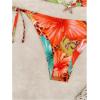 imageWomens 2 Piece Leopard Floral Bikini Sets Halter Triangle String Bathing Suit Starfish Metal SwimsuitsOrange Green