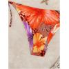 imageWomens 2 Piece Leopard Floral Bikini Sets Halter Triangle String Bathing Suit Starfish Metal SwimsuitsOrange Purple